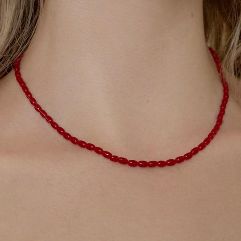 FANTASTIC PLANET color grain necklace (2colors)