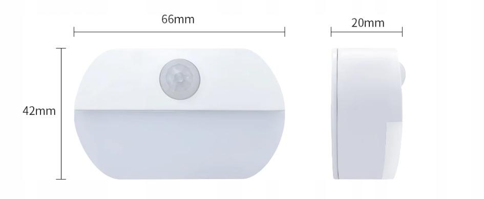 LED lamp with motion and twilight sensor, battery-operated, cold wardrobe lamp