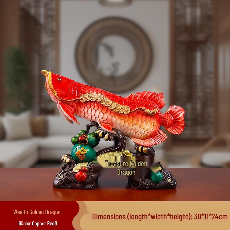 

Golden Dragon Water Glazed Ornament - Living Room Decor & Creative Shop Display Gift