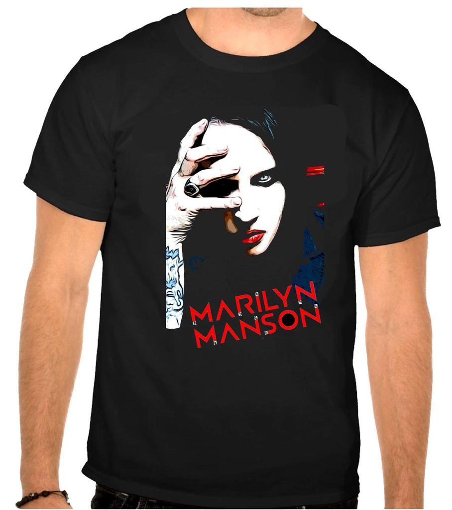 Marilyn Manson Rock Music Logo Black T-Shirt -1255