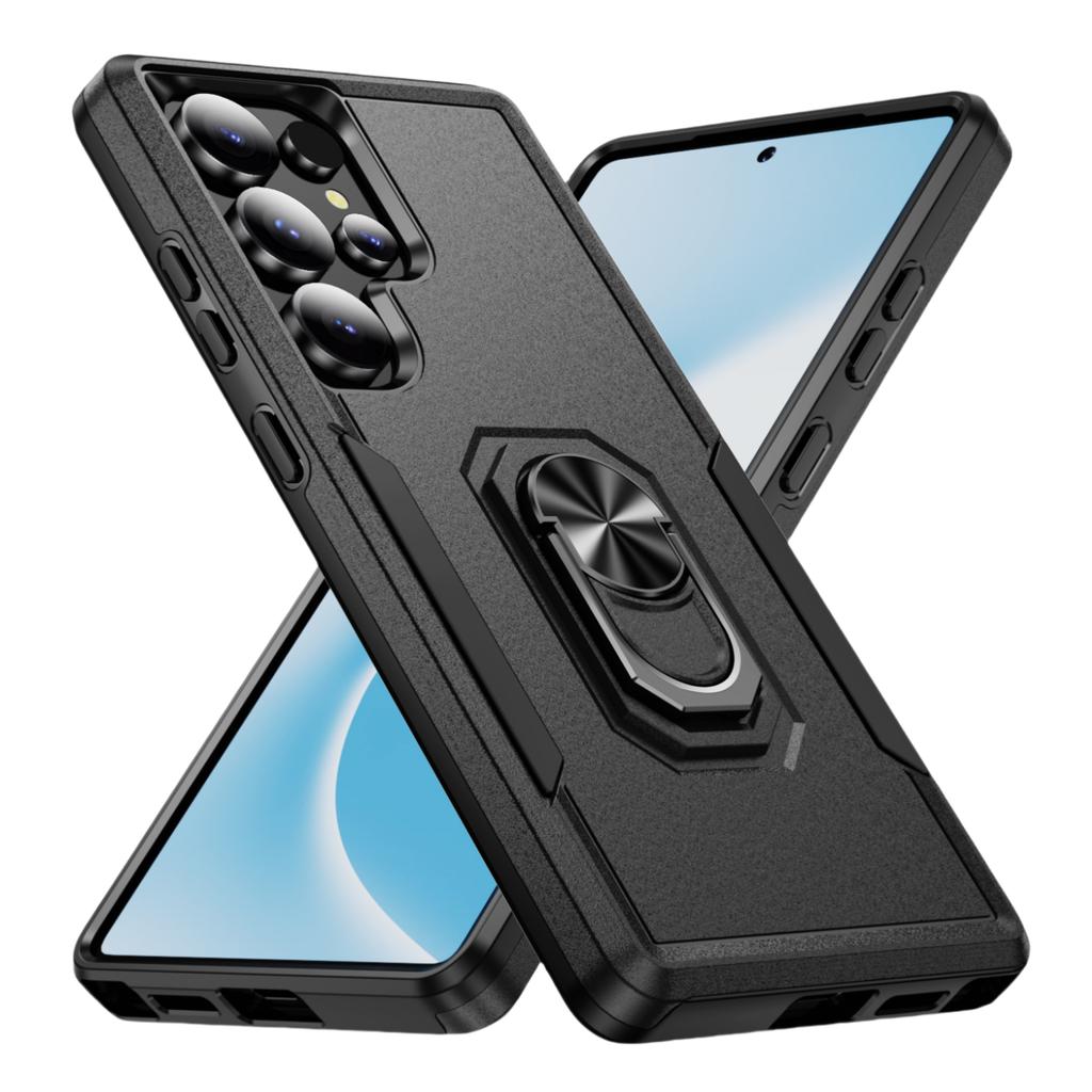 Anti-Scratch Stand Funda Case for Samsung Galaxy S25 Ultra S24 Plus FE 5G Dual Layer Cover for Samsung S25