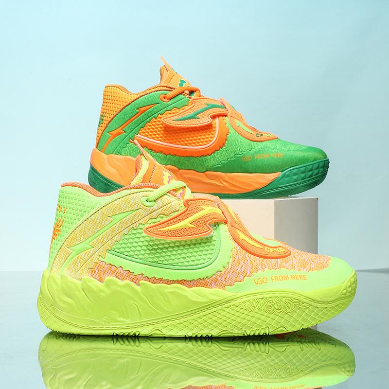 

Баскетбольные кроссовки мужские и женские нескользящие, износостойкие и амортизирующие, сетчатая поверхность, дышащие и легкие, студенческий тренд мандаринки 45