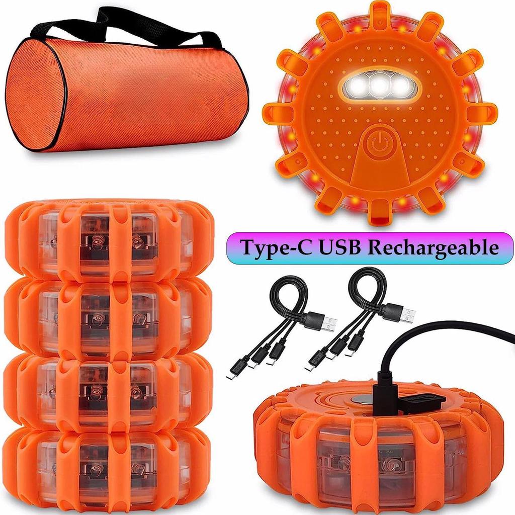 LED Auto Warnleuchte für den Verkehr mit starker Magnetbefestigung & Dauerlichtmodus