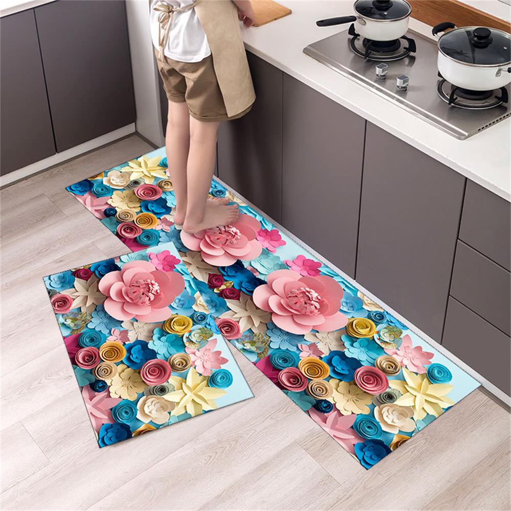 Küchenbodenmatte Fußmatte Badezimmer Wohnzimmer Eingang Bodenmatte Heimdekor Teppich Rutschfest Maschinenwaschbar Bereichsteppiche