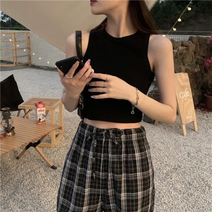 2025 American Style Slimming Sleeveless Cropped Vest Camisole