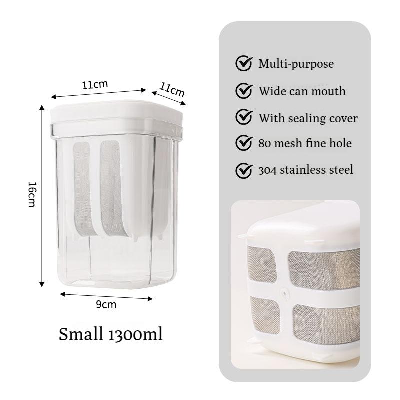 Greek Yogurt Strainer 1300Ml/2000Ml Multi Yogurt Filter With Fine Mesh Bag & Lid For Thick Greek Yogurt Soybean Milk Soup Fruit