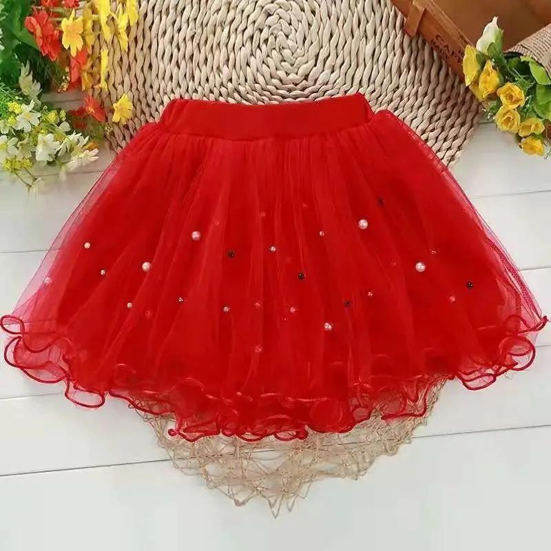 Girls Gauze Skirt Spring and Autumn Fashion All Match Pompous Skirt Princess Dance Skirt