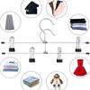 10/20PCS Non-Slip Metal Trousers Clip Adjustable Hangers Clothes Home Storage Rack Suitable for Pants Skirt Hanging Supplies ZYF