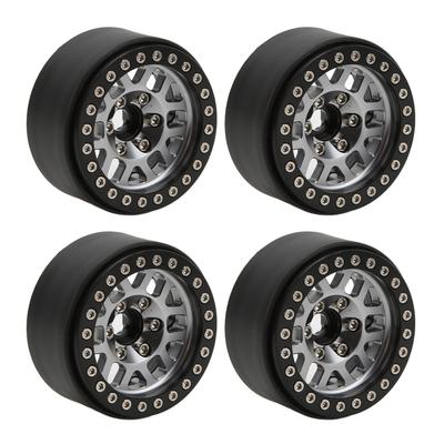 4pcsset 1.9in Aluminum Alloy Beadlock Wheel Rims for Axial SCX10 90046 RC Crawler Car
