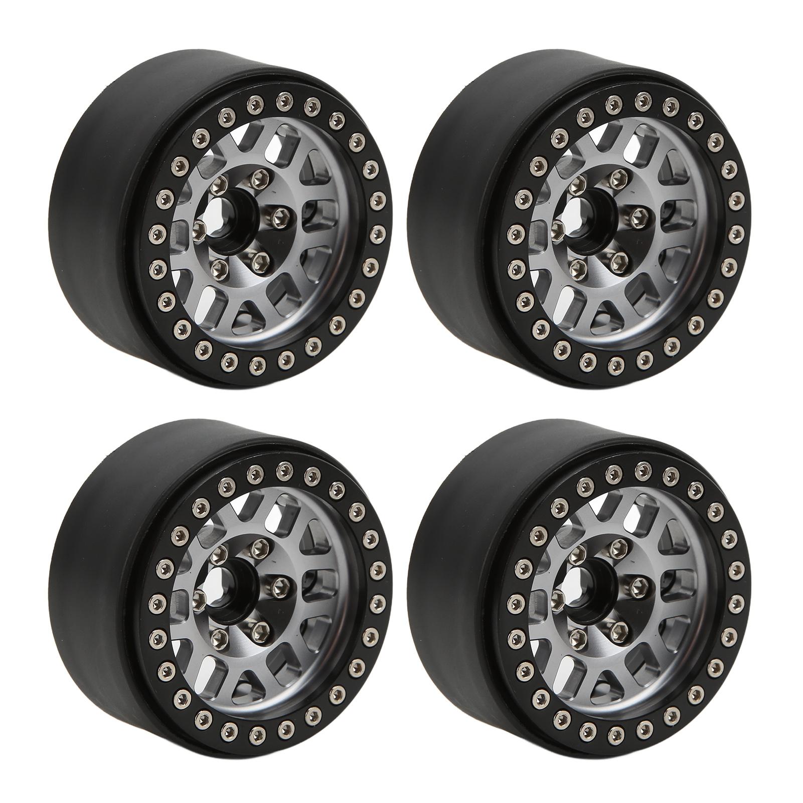

4pcsset 1.9in Aluminum Alloy Beadlock Wheel Rims for Axial SCX10 90046 RC Crawler Car