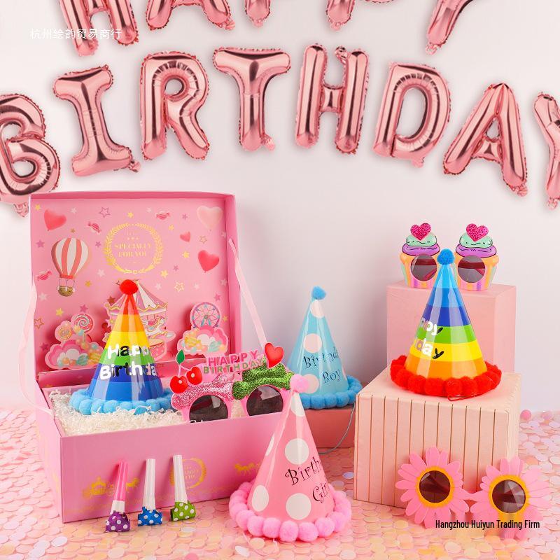 Funny Birthday Party Glasses & Baby Hats - Perfect Photo Props & Cake Decoration