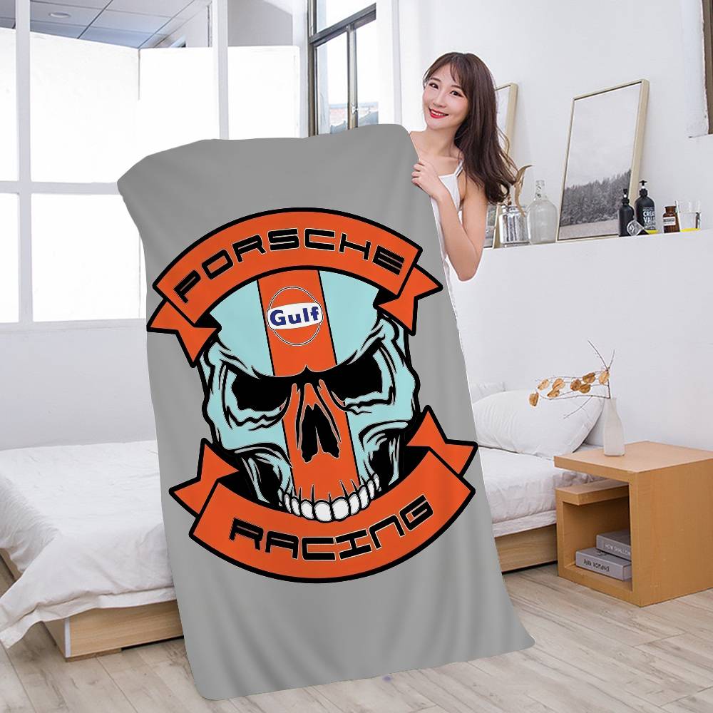 G-Gulf Racing Car Logo Microfiber Printed Beach Towel Mountain Climbing Yoga Beach Swimming Running Absorbent Soft Towel