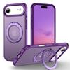 For iPhone 17 Pro Max/17 Air/17 Pro Case, 360° Magnetic Swivel Ring Holder with Metal Stand, Shockproof Anti-Vibration Cover