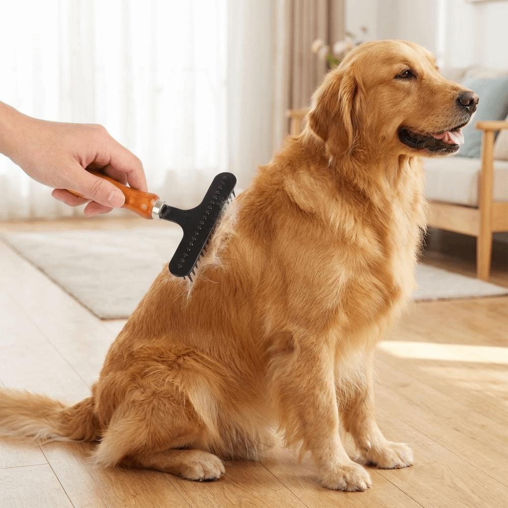 Stainless Steel Pet Comb for Long Thick Hair Deshedding Cleaning Carpet Rake  Dogs Puppy Cats