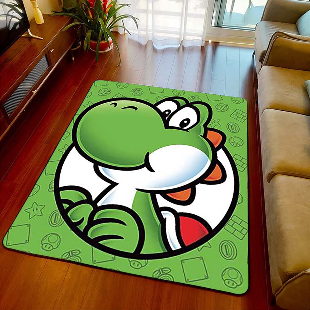 Super Mario Pattern Area Rug Soft Polyester Non-Slip Carpet Living Room Bedroom Floor Mat Home Decor -QJY