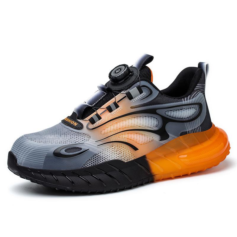 

mens fashion steel toe caps work safety shoes tooling security boots outdoors worker summer safe sneakers protective footwear 230 чёрный