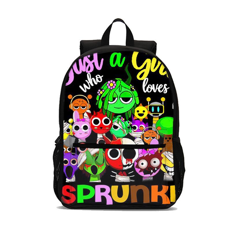 Sprunki Ritim Kutusu Oyunu Cep Cepli Öğrenci Sırt Çantası