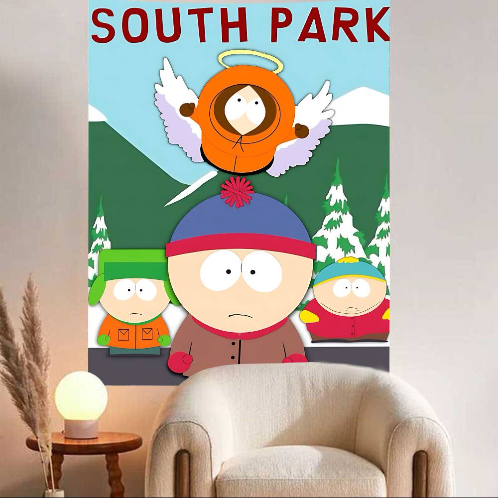SSouth Funny PParks Happy Birthday Backdrop Background Vinyl Women Birthday Party Cake Table Decorations Photoshoot Banner