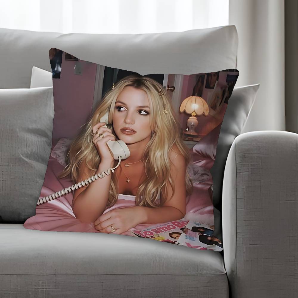 

BBritney Singer Spears Various Sizes Square Pillow Case For Car Home Bedchamber Decor Custom Valentine gift 30x30 cm