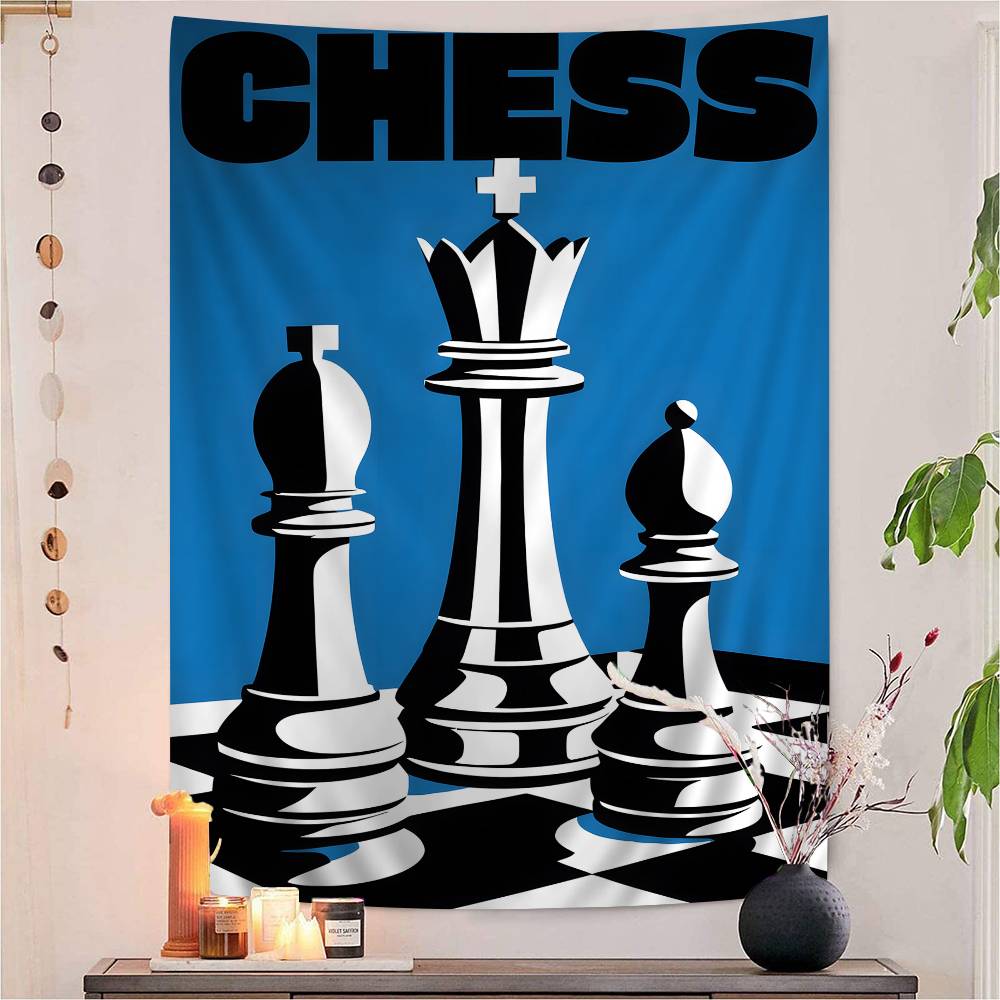 

Vintage Classy Chess Classic Cartoon Tapestry Art Science Fiction Room Home Decor Wall Hanging Home Decor 74x94cm(29x37in)
