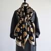 Japanese and Korean cherry blossom flower print sweet and fresh ladies imitation cashmere warm scarf cream sweet girl shawl