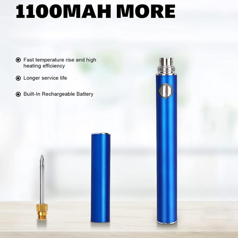 Comfortable Wooden Handle Soldering Iron Featuring Four Gear Temperature Control USB Charging Rapid Heating Lightweight Design