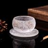 Glass Glass Cup Master Cup Manual Lotus Rain and Dew Tea Chinese Tea Bowl Retro Sample Tea Cup Coaster Thicker