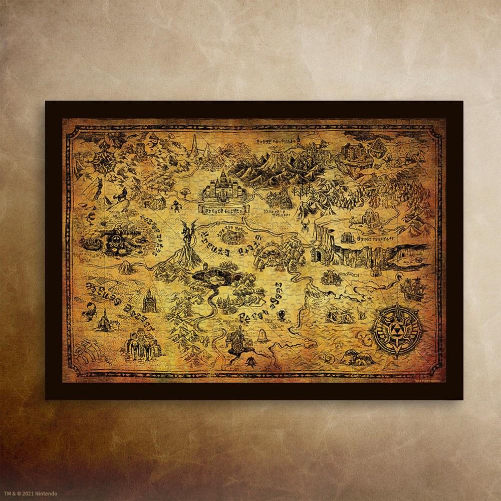Nintendo The Legend of Zelda Hyrule Map 1,000-Piece Jigsaw Puzzle Stylized Hyrule Map Collector's Nintendo Official Licensed Product