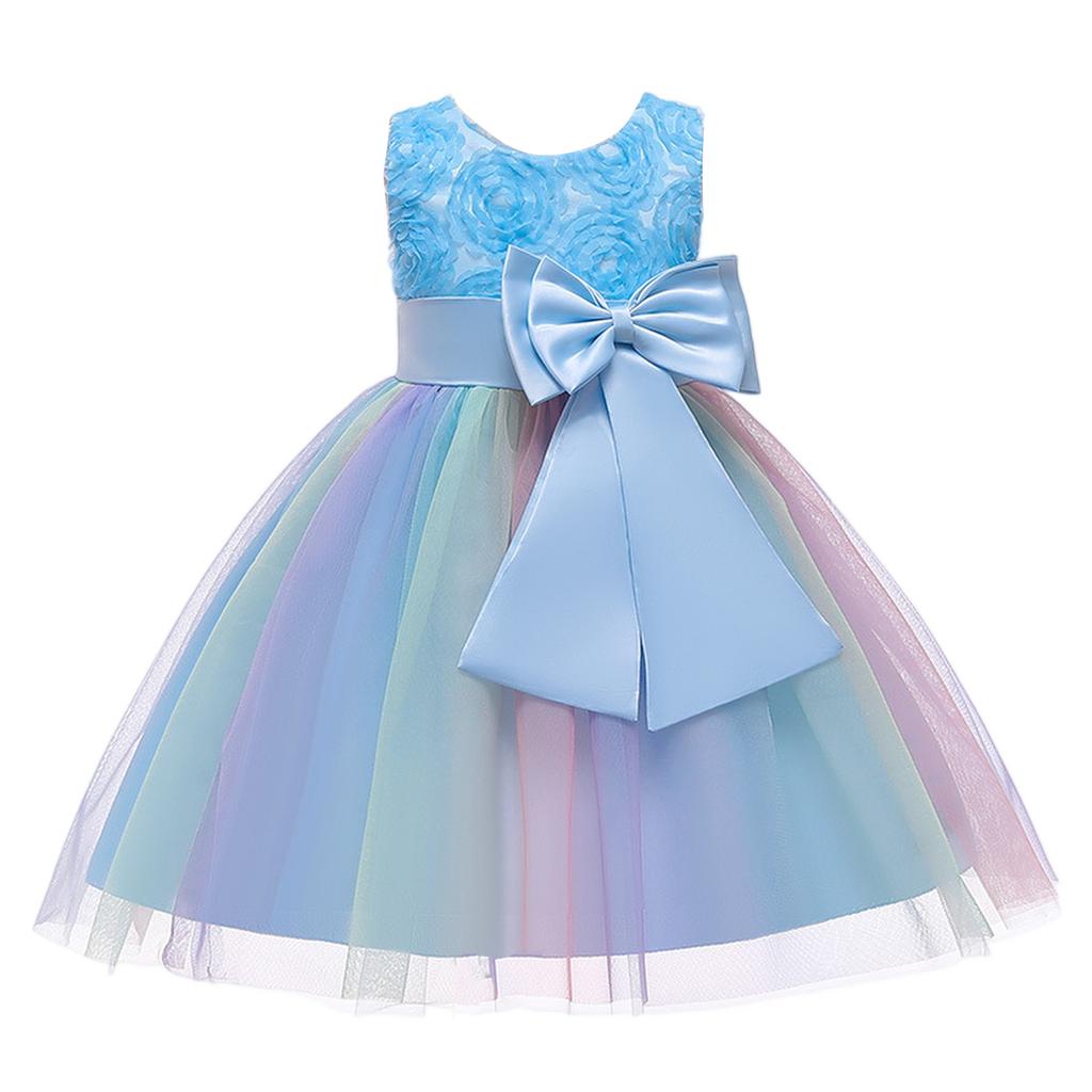 Girls' Tulle Puff Dress - Princess Ball Gown