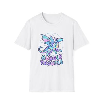 Unisex Softstyle T-Shirt Bubble Dragon Fantasy Art Surreal Sky Creature