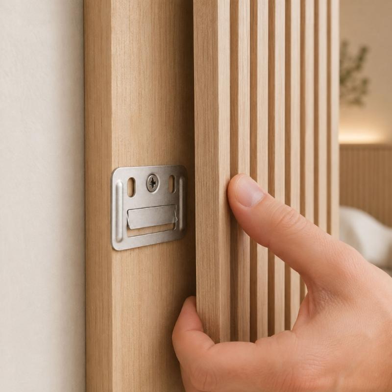 Metal Concealed Wall Board Clip Fasteners for Ceiling Installation with Positioning Holes and Steady Fixing Form for Interior Use