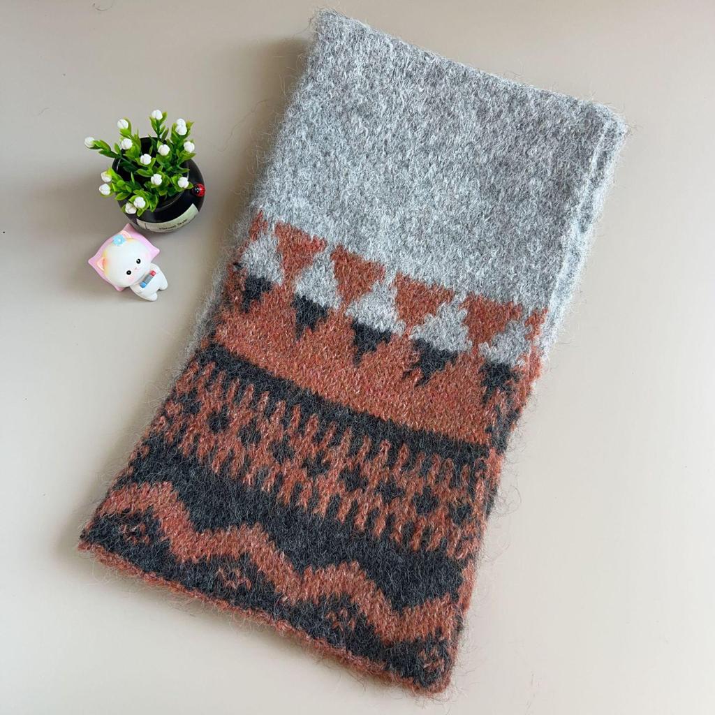 2025 Women's Cute Fair Isle Knit Scarf - Versatile Winter Warmth for Students & Couples