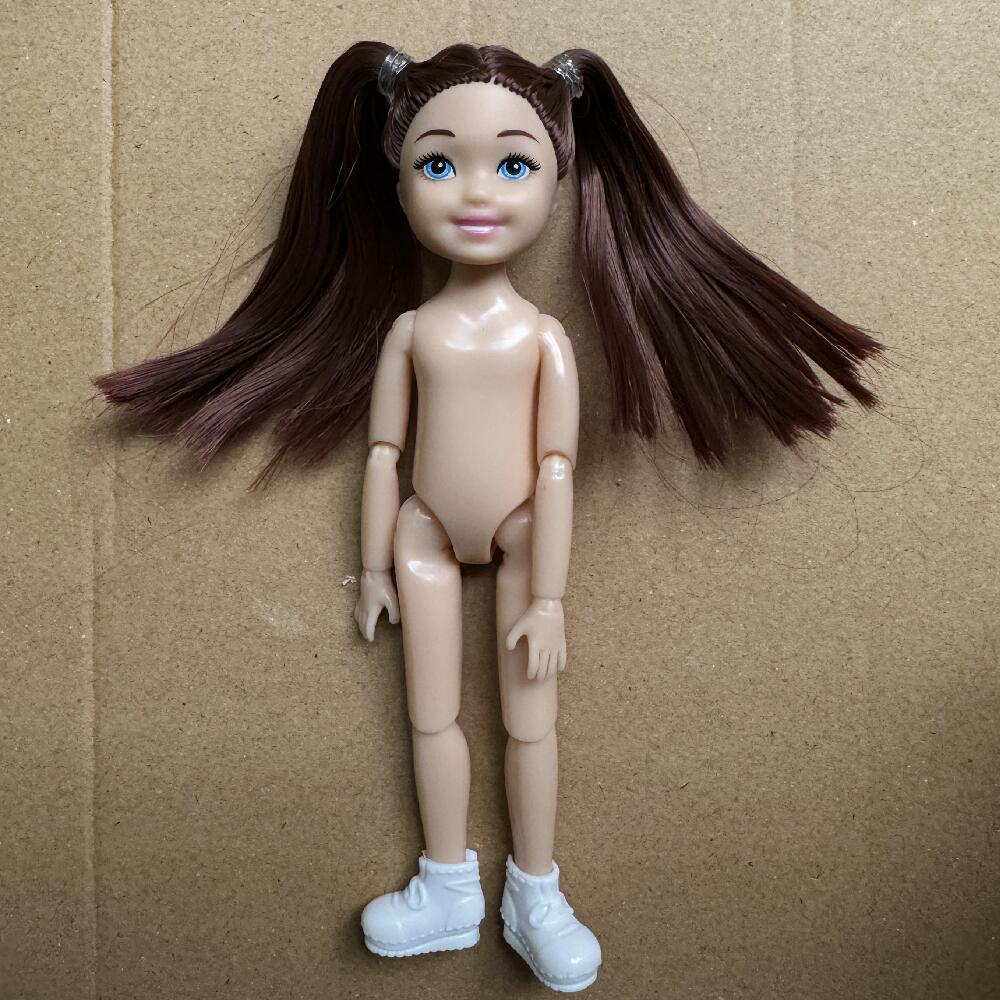 13cm Mini Kelly 5-Zoll Kleine Jungen Mädchen Teenager Schwestern Brüder Dunkle Normale Haut Nackter Körper Reborn Bjd 1/12 Spielzeug für Kinder