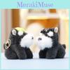 Plush Schnauzer Dog Toy Keychain With Soft Short Pile For Kids And Collectors