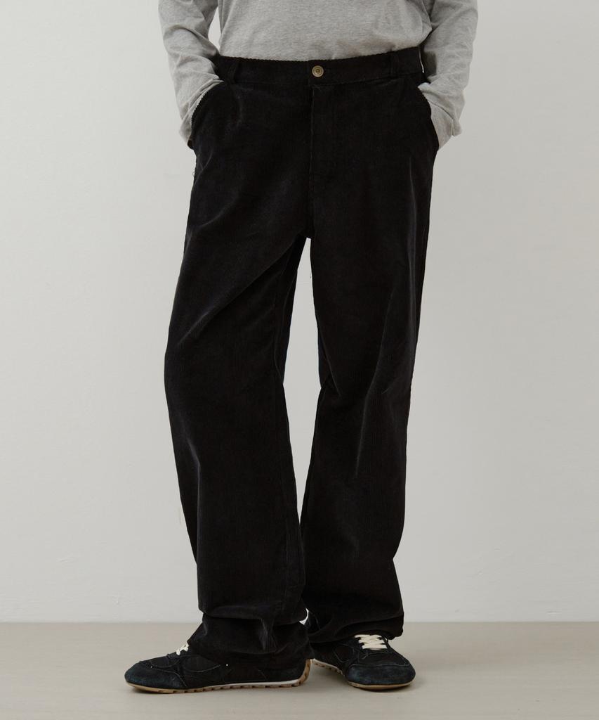 Wednesday Oasis Plain Corduroy Wide Pants_Black(W25-Pt39)