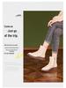 Women's Thick Sole Genuine Leather Martin Boots - Wool-Lined for Autumn/Winter