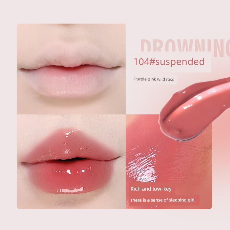 Novo Lip Gloss Mirror-Like Water-Glossy Lip Gloss Moisturizing Long-Lasting Color Moisturizing Lipstick Natural Look Whitening Affordable for Students