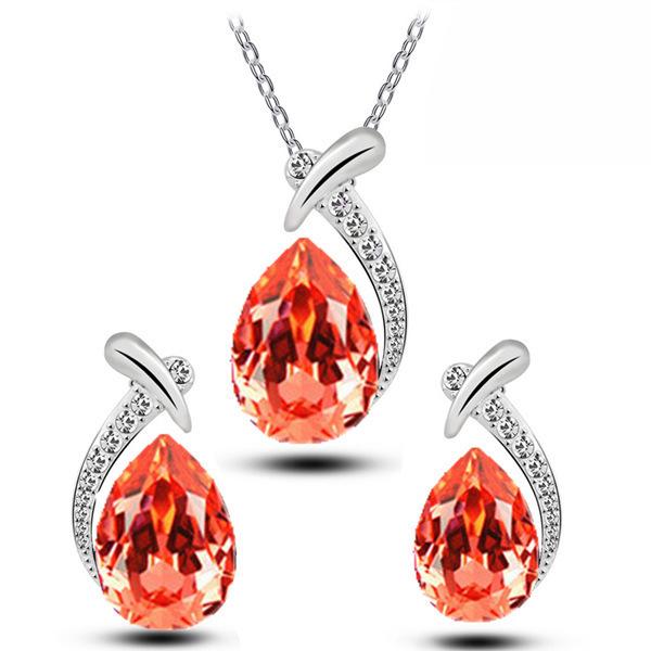 Women‘s Rhinestone Collarbone Chain, Elegant Crystal Mermaid-Themed Jewelry Set with Earrings