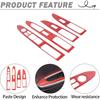 Lcojicep Car Carbon Fiber Sticker Compatible with Kia Soul 2009-2013 Real Red Carbon Fiber Sticker Decal Interior Trim Cover Accessories (Glass