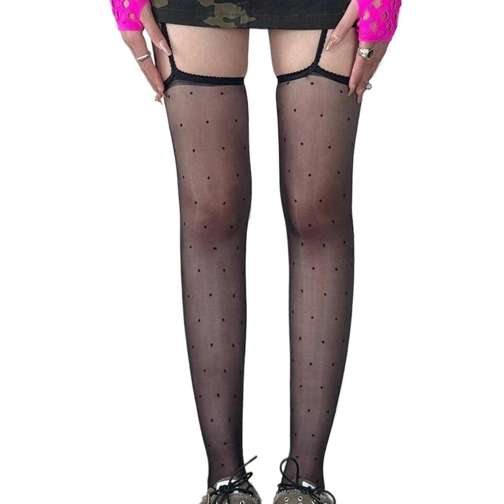 Thigh High Stockings Suspender Pantyhose Garter Belt Tights Sheer Reflective Oil Glossy Pantyhose Silk Stockings Hosiery