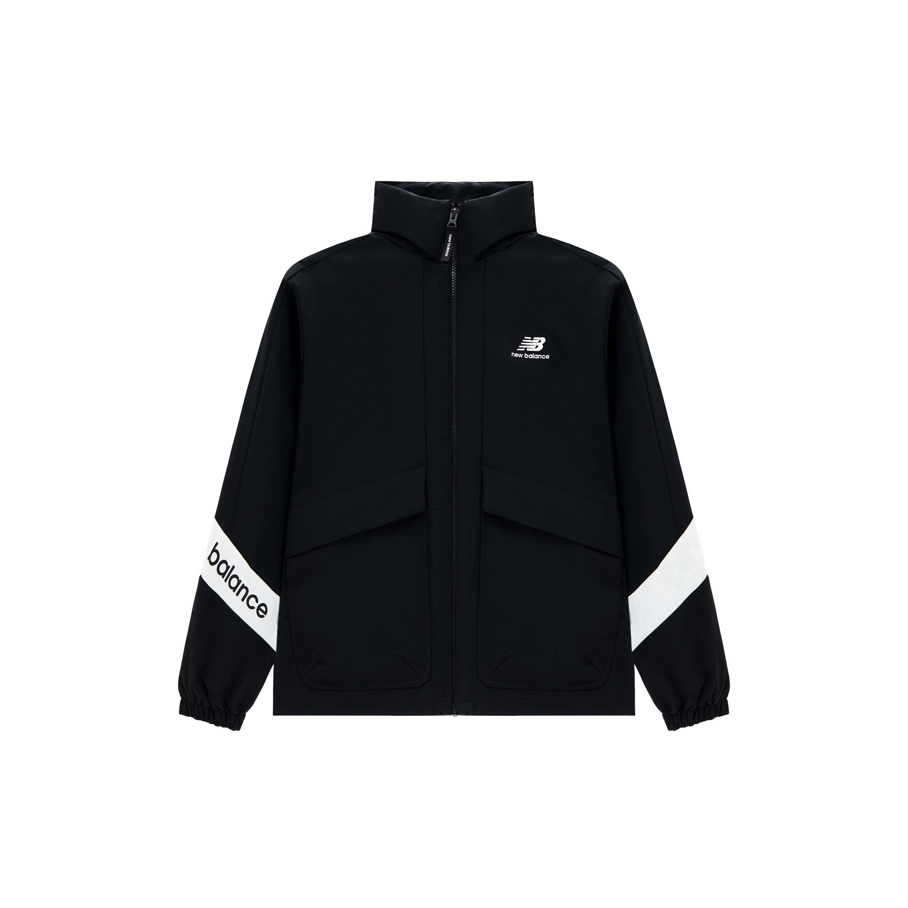New Balance Lifestyle Jacket Asia Sizing  Black White  Men s 5AD12103-BK L