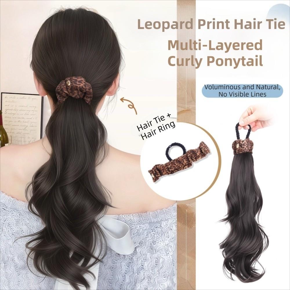 Hair Ties Long Wavy Ponytail Hair Fixed Elastic Hair Bands Ponytail  for Kids and Women
