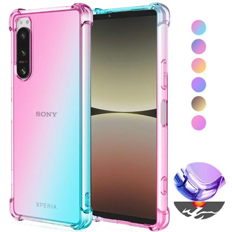

Ударопрочный градиентный чехол Airbag TPU для Sony Xperia 10 1 5 V IV III II защитный роскошный цветной чехол со стразами