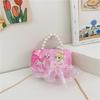 Cute Bow Doll Princess Decoration Children Plush Chain Shoulder Bag For Daily