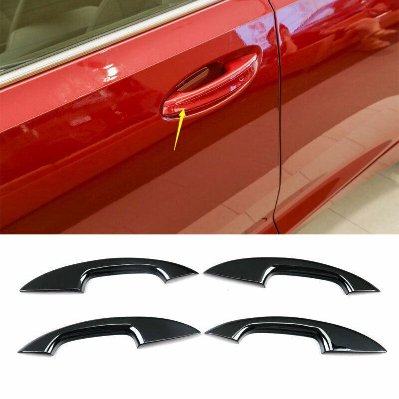 Exterior Side Door Handle Cover Trim Steel Black Fit For Cadillac CT5 -