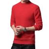 Men's European Jacquard Trend Crew Neck Faux Mink Cashmere Slim Fit Sweater