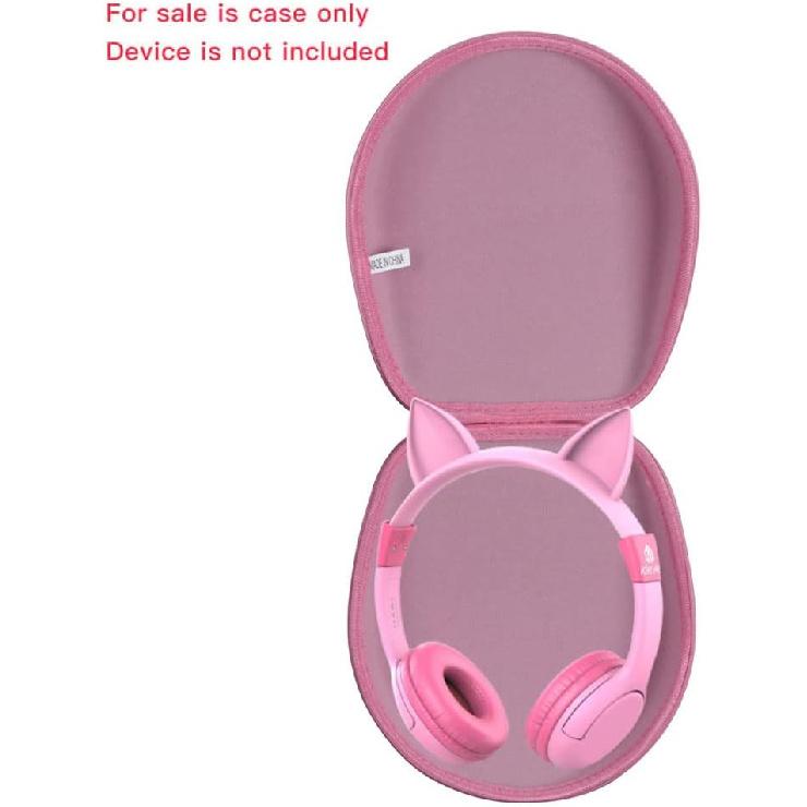 Hermitshell Hard Travel Case for iClever HS01 Kids Headphones (Pink)