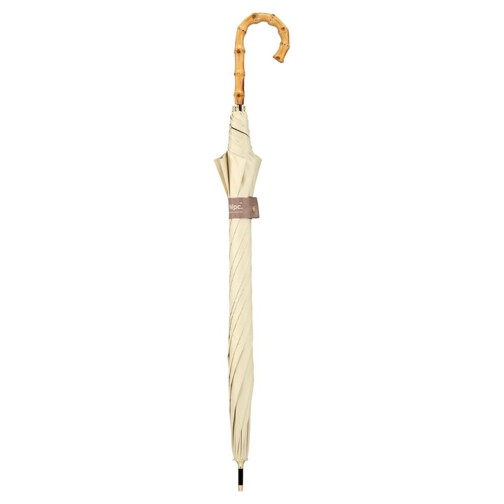 Sunshade Noble Basic Beige Parasol Light UV Heat Suitable for Rain or Long 55cm Faux Shoulder Solid Product [2025] Wpc. (100% Blocking, 100%