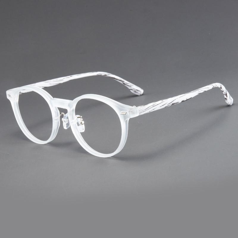 

2505 anti-blue glasses men and women Japan and Korea retro round frame plain high definition reading glasses 0 degree - anti-blue light glasses
