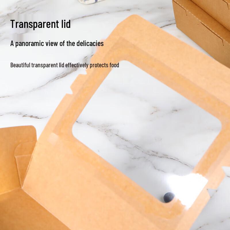Disposable Kraft Paper Takeaway Meal Box